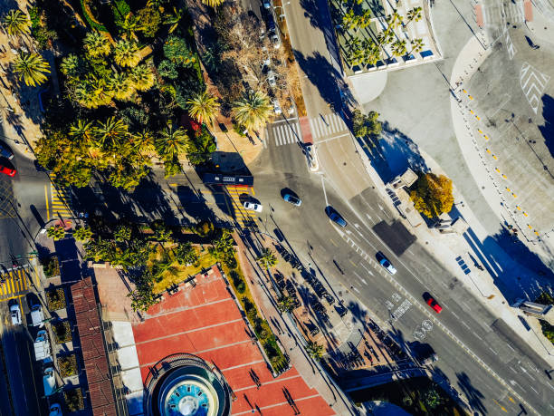 istock City street from the air. 988140626