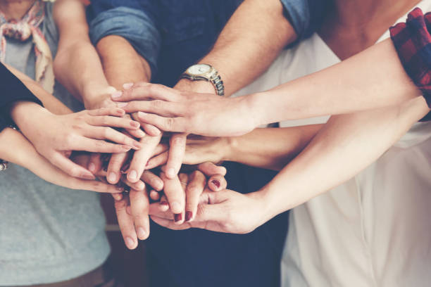 istock Teamwork Success.  Top view executive business people group 988145176