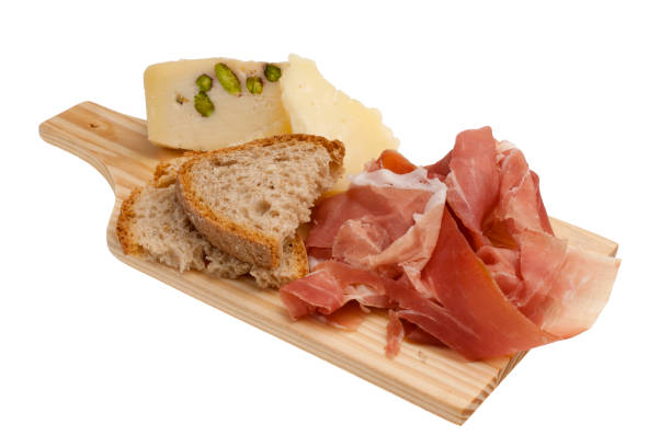 istock Tagliere with ham, bread and pecorino cheese 988174620