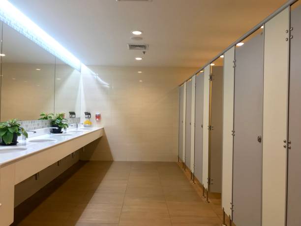 istock Row of public toilet 988196892