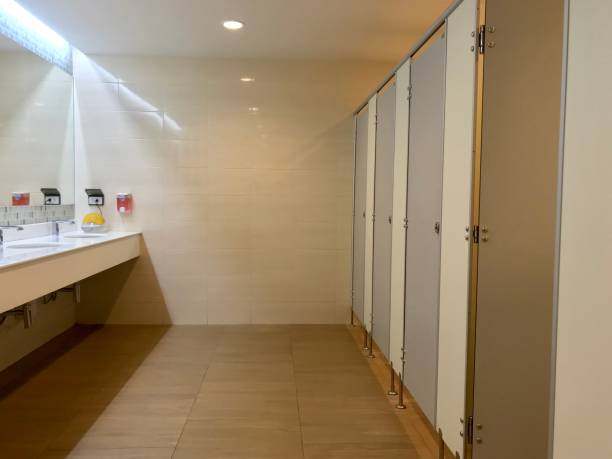 istock Row of public toilet 988196894