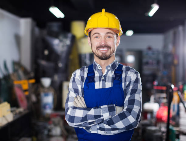 istock Male worker showing his workplace 988214180