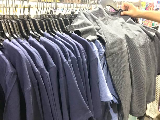 istock Row of t-shirt for selling 988217962