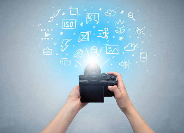 istock Hand photo shooting with photo ideas concept 988227944