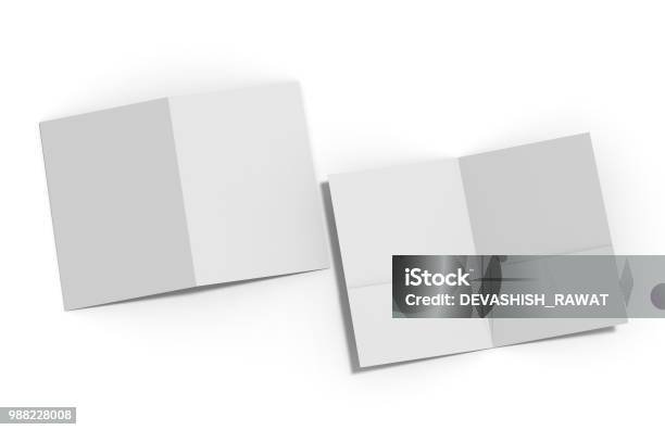 Blank White Reinforced A4 Single Pocket Folder On Isolated White Background 3d Illustration Stock Photo - Download Image Now
