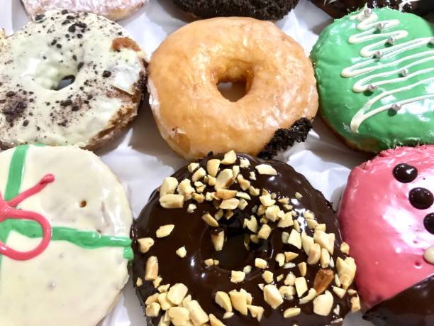 istock Colorful donuts decoration for party 988232684