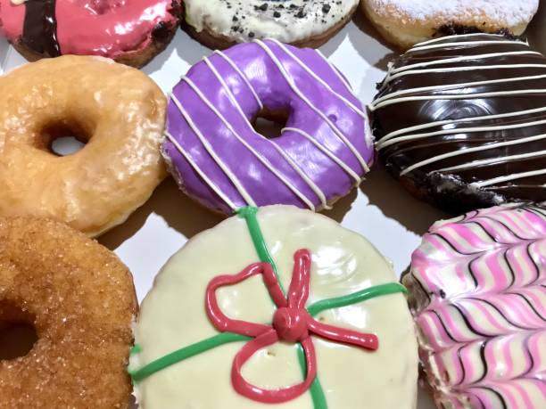 istock Colorful donuts decoration for party 988235822