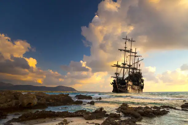 Photo of Pirate ship at the open sea