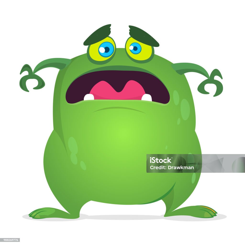 Tức Giận Phim Hoạt Hình Quái Vật Màu Xanh Lá Cây Troll Hoặc ...