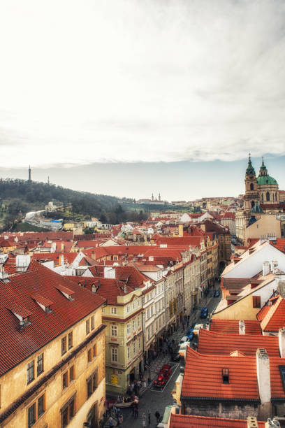 istock Panorama of Prague Old Town with red roofs 988275426