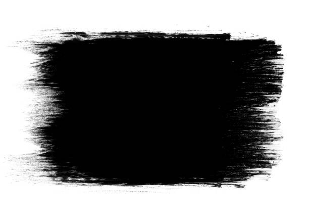 istock Black color patches graphic brush strokes design effect element for background 988287864