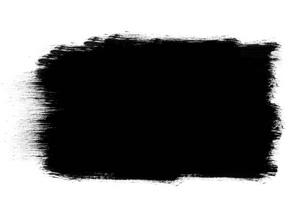 istock Black color patches graphic brush strokes design effect element for background 988287946