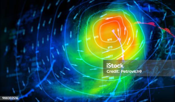 Wetterkarte Stockfoto und mehr Bilder von Meteorologie - Meteorologie, Wetter, Vorhersagen