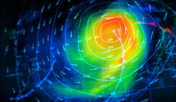 mappa meteo - weatherd foto e immagini stock