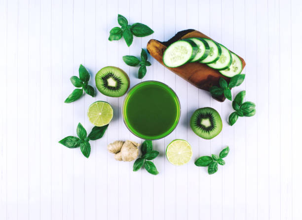 istock Green smoothie with fruits and vegetables 988320076