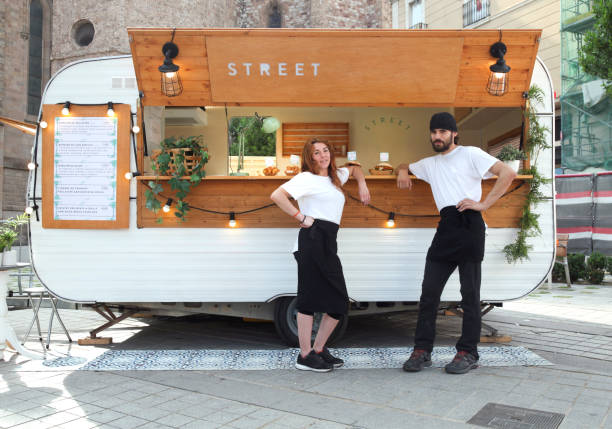 istock Young entrepreneurs Food truck 988321952