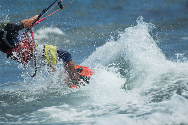 istock Kitesurfing Kiteboarding action photos 988332462
