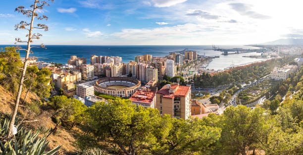 istock Panoramic skyline aerial view of Malaga, Andalusia, Spain 988343064