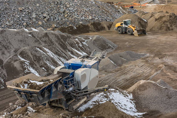 istock Stone crushing machinery in Segovia (Spain) 988354090