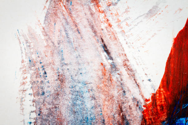 istock Abstract red and blue hand painted acrylic background 988356654
