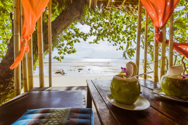 istock Amazing beach bed relaxation in thailand 988358114