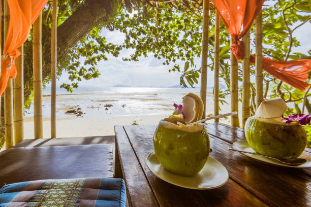 istock Amazing beach bed relaxation in thailand 988358128