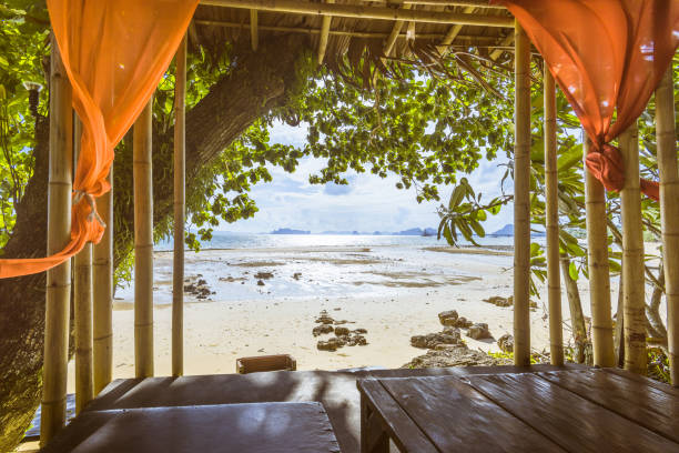 istock Amazing beach bed relaxation in thailand 988358142