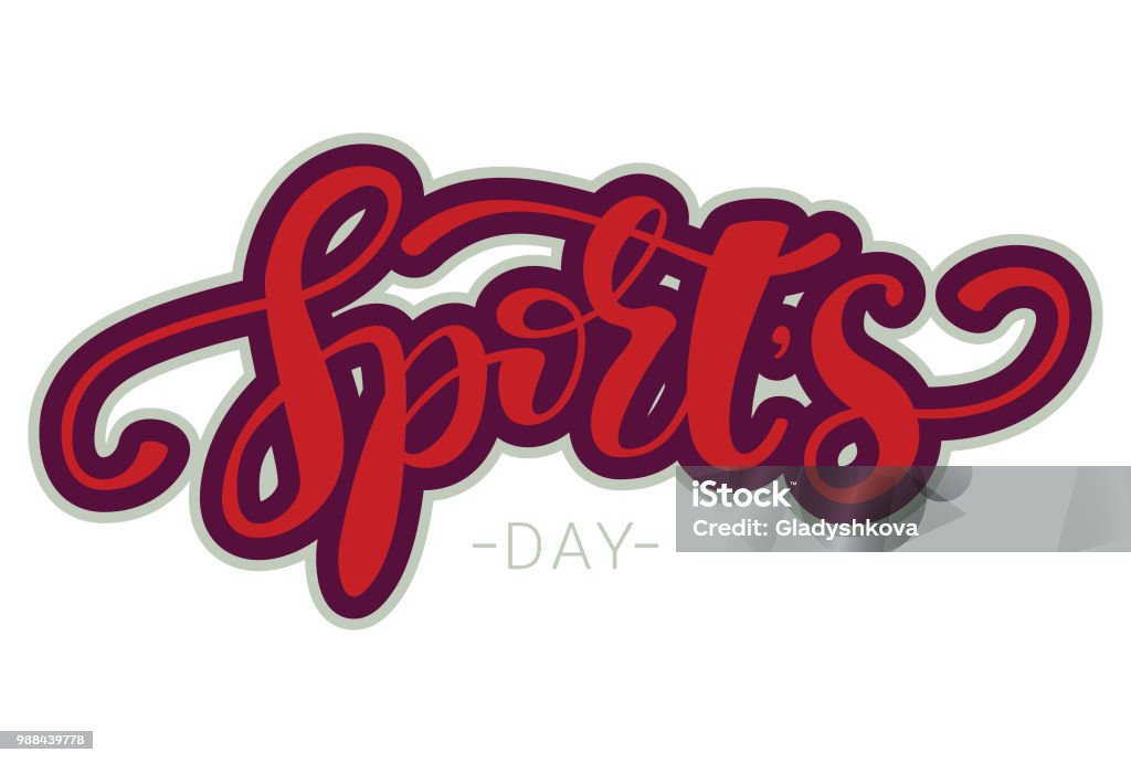 Sport's day vector illustration Lettering vector sign Sport's day for t-shirts and stickers Aquatic Sport stock vector