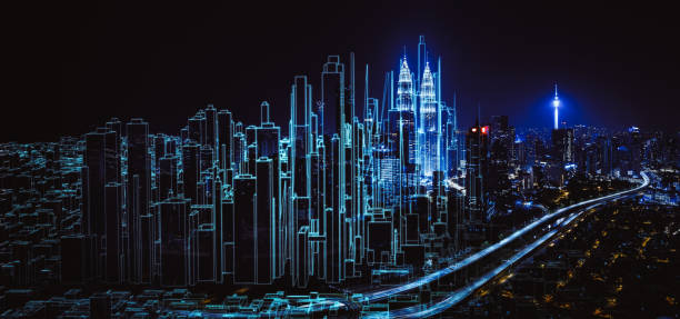 istock Sketch and real mix urban cityscape scene 988483552