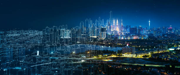 istock Sketch and real mix urban cityscape scene 988485178