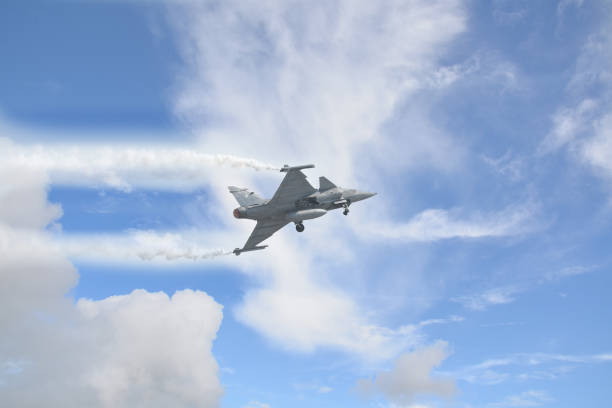 istock Gripen aircraft over the horizon. 988506340