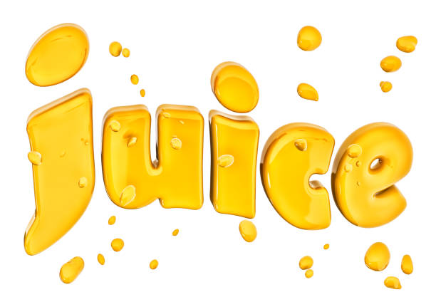 istock Juice advertising  lettering, isolated 3d rendering 988507864