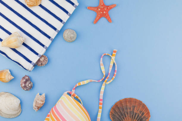 istock Flat lay concept of summer travel vacations 988531376