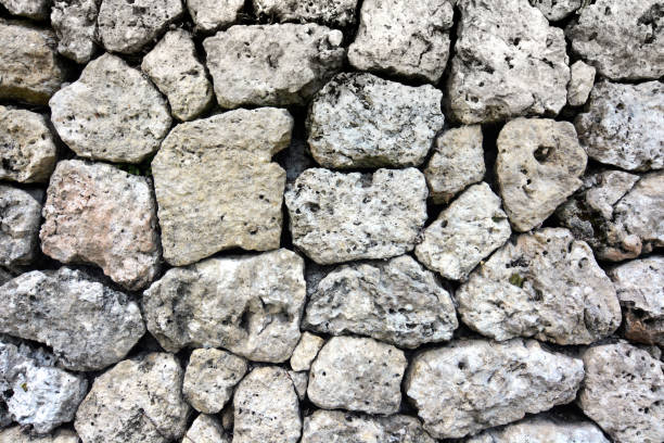 istock Rock retaining wall background built from local materials without mortar or concrete 988537046
