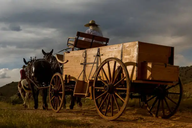 horse carriage at santaquin valley of Salt lake City SLC Utah USA