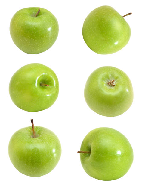 istock Green apple isolated on a white background 988641778