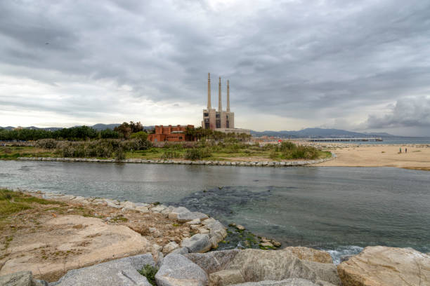 Electric Station at Sant Adria del Besos Barcelona Spain