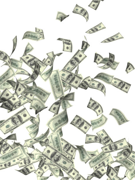 istock Flying banknotes of dollar 988664494