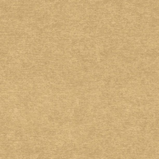 illustrazioni stock, clip art, cartoni animati e icone di tendenza di carta kraft marrone con texture vettoriale senza cuciture. primo piano di vecchio sfondo di cartone o pergamena. - parchment seamless backgrounds textured