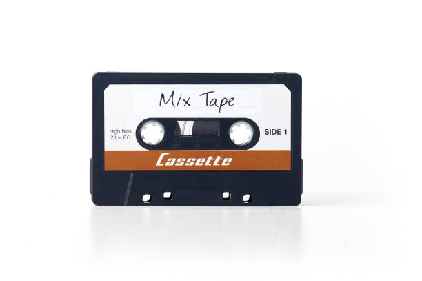 vintage cassette tape stock photo