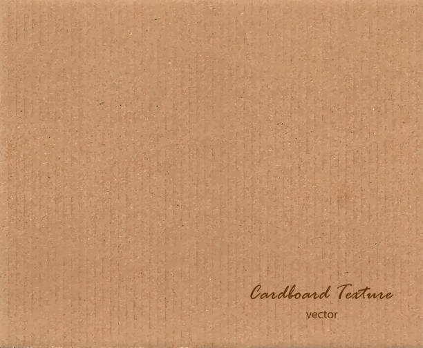 векторная картонная текстура - corrugated cardboard cardboard backgrounds material stock illustrations