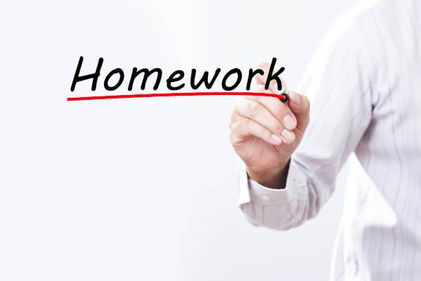 istock Businessman draw Homework word. Education concept. 988793178