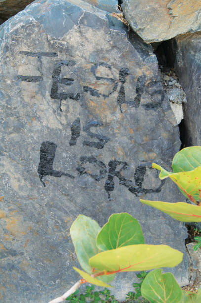 istock Religion, Jesus is Lord on Rock in British Virgin Islands 988798480