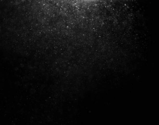 검은 배경에 먼지 입자 - luza 뉴스 사진 이미지