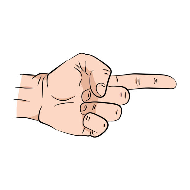 Hand Riht Sign Hand Pointing Right Clipart