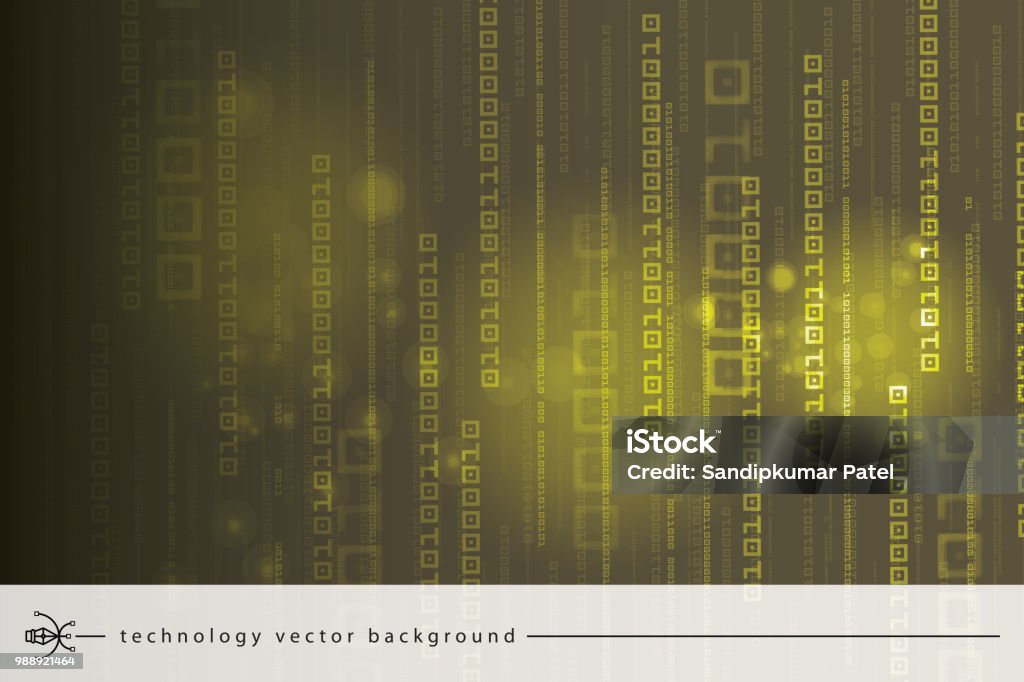 Abstract Technology Binary Code Background Stock Illustration ...