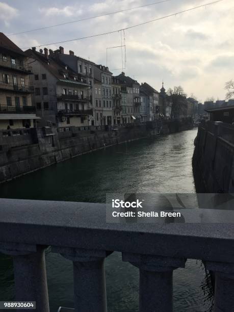 The Ljubljanica River In Ljubljana Slovenia Stock Photo - Download Image Now - Architecture, Bridge - Built Structure, Capital Cities
