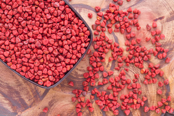 семена ачиота - annato стоковые фото и изображения