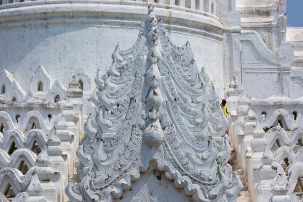 The Mya Thein Tan Pagoda (aka Hsinbyume Pagoda) in Mingun, built in 1816, it is based on descriptions of the mythical Sulamani pagoda on Mount Meru.