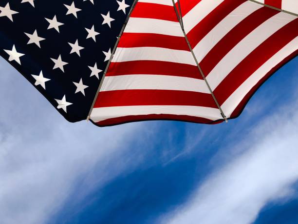 istock American Flag Beach Umbrella Bright Sky 988994920